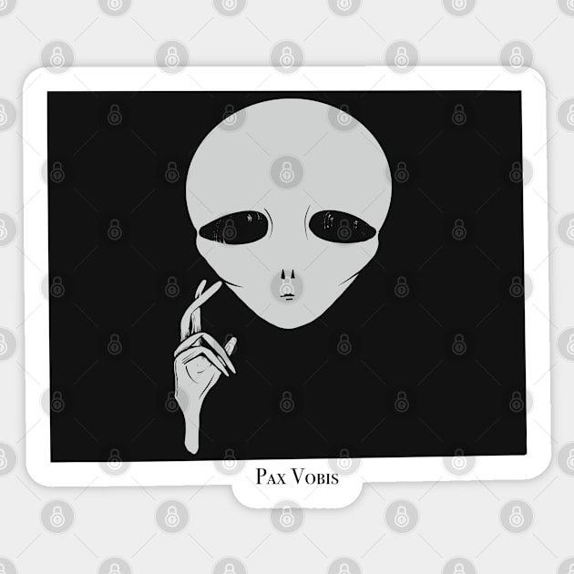 Peace to you Extraterrestrial Sticker by justme321